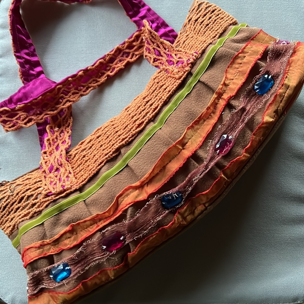 Handcrafted Multi-Textured Purse - image 1